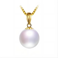 Freshwater River Pearl Necklace 18kt Gold 9-10mm